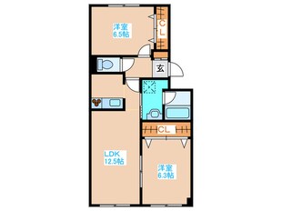 タザキ弐番館の物件間取画像